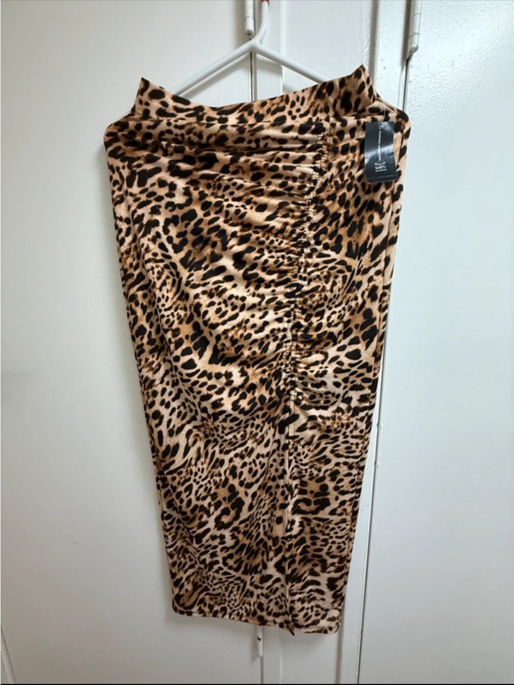 INC International Concepts Leopard Print Pencil Skirt - Tan & Black